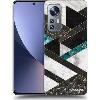 Pouzdro na mobilní telefon Picasee silikonový černý obal pro Xiaomi 12X - Dark geometry