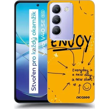 Pouzdro na mobilní telefon Picasee silikonový černý obal pro Vivo V40 SE 5G - Enjoy