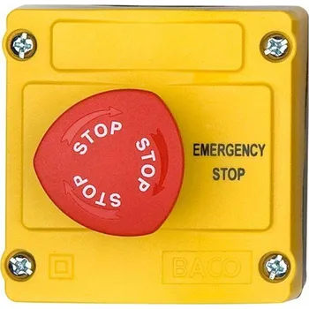 BACO LBX130119, LBX130119 tlačítko nouzového vypínače, 240 V/AC, 3 rozpínací kontakty, 1 ks