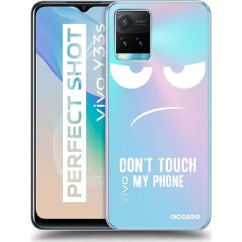 Pouzdro na mobilní telefon Picasee silikonový průhledný obal pro Vivo Y33s - Nešahej mi na telefon