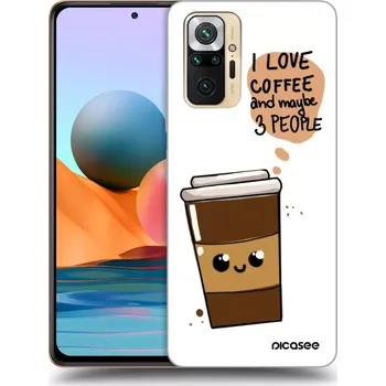 Pouzdro na mobilní telefon Picasee silikonový černý obal pro Xiaomi Redmi Note 10 Pro - Cute coffee