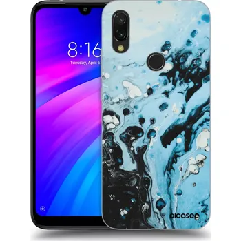 Pouzdro na mobilní telefon Picasee silikonový průhledný obal pro Xiaomi Redmi 7 - Organic blue