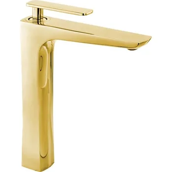 Vodovodní baterie Mexen Indus vysoká umyvadlová baterie, zlatá - 744610-50 Umyvadlové baterie