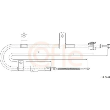 Auto-moto Tažné lanko, parkovací brzda COFLE CFE17.6023