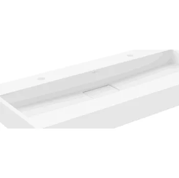 Umyvadlo Mexen Ava umyvadlo na desku z konglomerátu 2/O 100 x 46 cm, bílá - 23011002 Koupelnové umyvadla