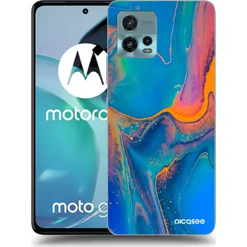 Pouzdro na mobilní telefon Picasee silikonový průhledný obal pro Motorola Moto G72 - Rainbow