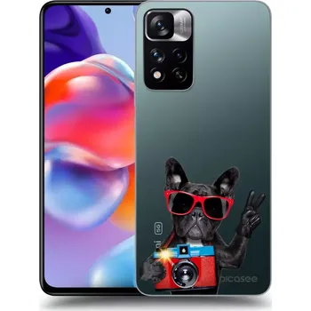 Pouzdro na mobilní telefon Picasee silikonový průhledný obal pro Xiaomi Redmi Note 11 Pro+ 5G - Francouzský Buldoček