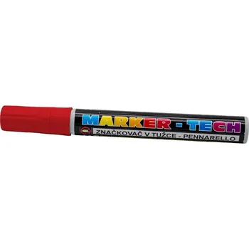 Dopravní značení Značkovač v tužce, 10 ml, červená, široký hrot