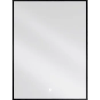 Zrcadlo Mexen Erma osvětlené koupelnové zrcadlo 60 x 80 cm, LED 6000K, anti-pára, černý rám - 9814-060-080-611-70 Koupelnová zrcadla
