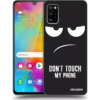 Pouzdro na mobilní telefon Picasee silikonový černý obal pro Samsung Galaxy A41 A415F - Nešahej mi na telefon