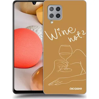 Pouzdro na mobilní telefon Picasee silikonový průhledný obal pro Samsung Galaxy A42 A426B - Wine not
