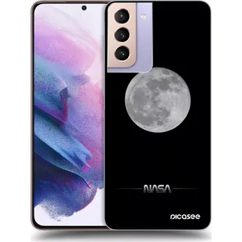 Pouzdro na mobilní telefon Picasee silikonový průhledný obal pro Samsung Galaxy S21+ 5G G996F - Moon Minimal