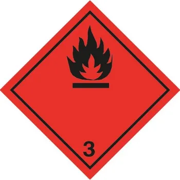 Značení Značka ADR č. 3 černý plamen, magnetická fólie 2 mm (30 x 30 cm)