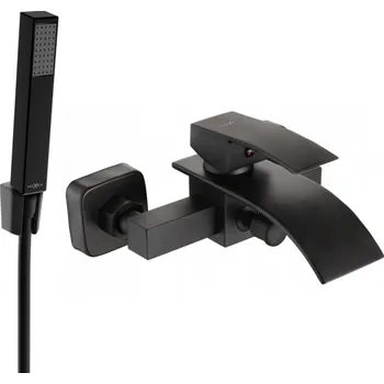 Vodovodní baterie Mexen Aries R77 vanová baterie se sprchovou sadou, černá - 74483R77-70 Bateriové soupravy