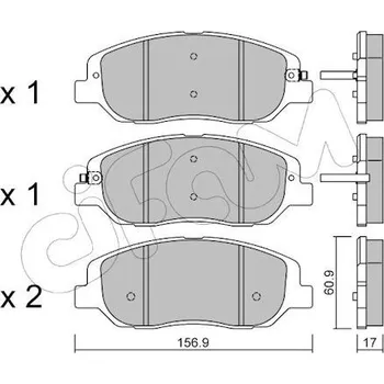 Auto-moto Sada brzdových destiček, kotoučová brzda CIFAM 822-1031-0