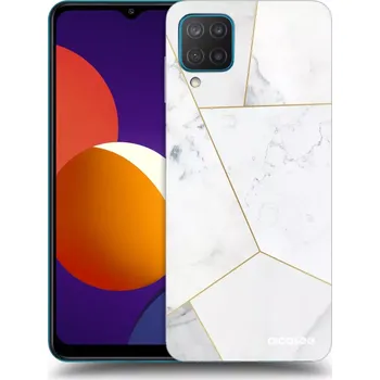 Pouzdro na mobilní telefon Picasee ULTIMATE CASE pro Samsung Galaxy M12 M127F - White tile