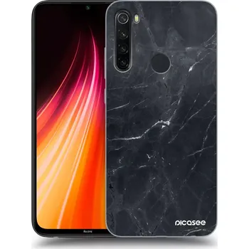 Pouzdro na mobilní telefon Picasee silikonový průhledný obal pro Xiaomi Redmi Note 8T - Black marble