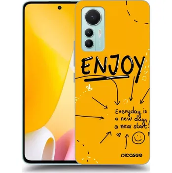 Pouzdro na mobilní telefon Picasee silikonový černý obal pro Xiaomi 12 Lite - Enjoy