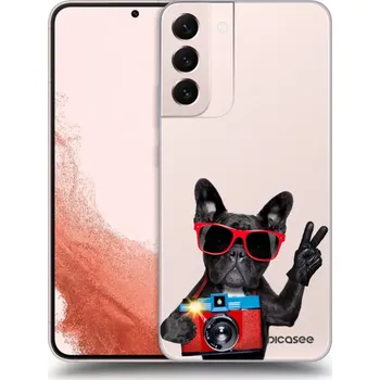 Pouzdro na mobilní telefon Picasee silikonový průhledný obal pro Samsung Galaxy S22+ 5G - Francouzský Buldoček