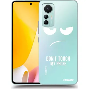 Pouzdro na mobilní telefon Picasee silikonový průhledný obal pro Xiaomi 12 Lite - Nešahej mi na telefon