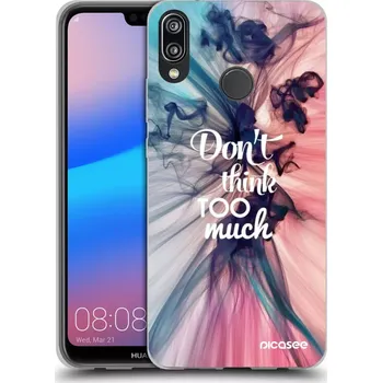 Pouzdro na mobilní telefon Picasee silikonový průhledný obal pro Huawei P20 Lite - Nemysli tolik