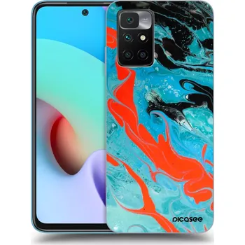 Pouzdro na mobilní telefon Picasee silikonový černý obal pro Xiaomi Redmi 10 (2022) - Blue Magma