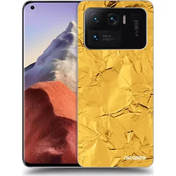 Pouzdro na mobilní telefon Picasee silikonový průhledný obal pro Xiaomi Mi 11 Ultra - Gold