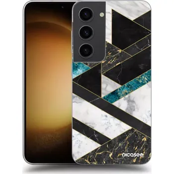 Pouzdro na mobilní telefon Picasee silikonový černý obal pro Samsung Galaxy S23 5G - Dark geometry