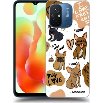 Pouzdro na mobilní telefon Picasee silikonový průhledný obal pro Xiaomi Redmi 12C - Frenchies