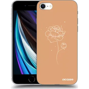 Pouzdro na mobilní telefon Picasee silikonový průhledný obal pro Apple iPhone SE 2020 - Peonies