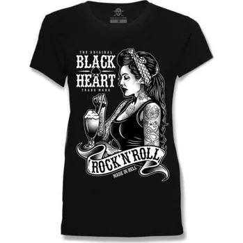 Dámské tričko tričko street dámské - PIN UP SHAKE - BLACK HEART - 12900