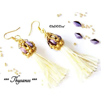 Korálek Náušnice thysanos č. 1161 - stavebnice