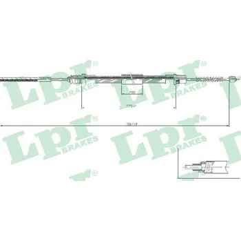 Lanko parkovací brzdy Tažné lanko, parkovací brzda LPR C0209B