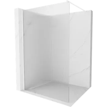 Mexen Kioto sprchová stěna Walk-in 110 x 200 cm, pruhy 8 mm, bílá - 800-110-101-20-09 Sprchové stěny