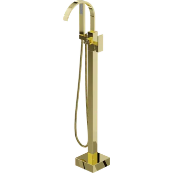 Vodovodní baterie Mexen Veda volně stojící vanová baterie, zlatá - 75433-50 Vanovo-sprchové baterie