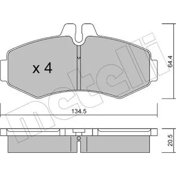 Brzdová destička Sada brzdových destiček, kotoučová brzda METELLI 22-0573-0