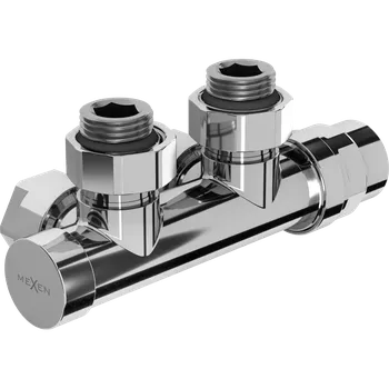 Ventil Mexen Uni-Term radiátorový ventil úhlový, Duplex, DN50, chrom - W907-000-01 radiátorové ventily