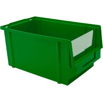 Plastový zkosený box, do 4 kg ZELENÝ