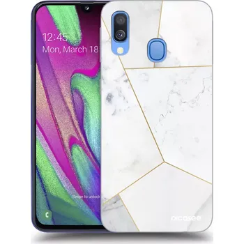 Pouzdro na mobilní telefon Picasee ULTIMATE CASE pro Samsung Galaxy A40 A405F - White tile