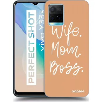 Pouzdro na mobilní telefon Picasee silikonový průhledný obal pro Vivo Y33s - Boss Mama