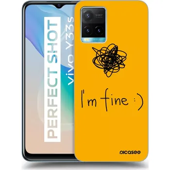 Pouzdro na mobilní telefon Picasee silikonový průhledný obal pro Vivo Y33s - I am fine