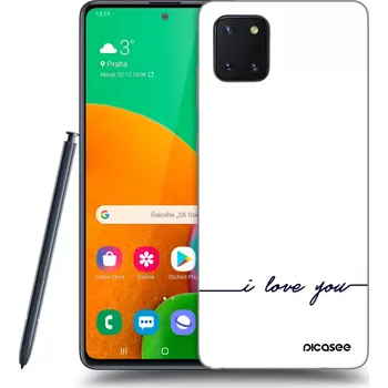 Pouzdro na mobilní telefon Picasee silikonový průhledný obal pro Samsung Galaxy Note 10 Lite N770F - Miluji tě