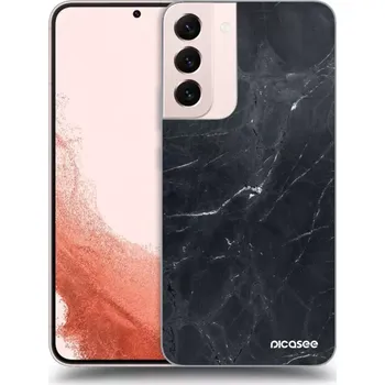 Pouzdro na mobilní telefon Picasee silikonový průhledný obal pro Samsung Galaxy S23+ 5G - Black marble