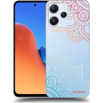 Pouzdro na mobilní telefon Picasee silikonový průhledný obal pro Xiaomi Redmi 12 5G - Květinový vzor