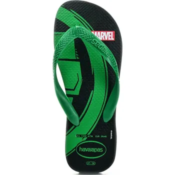 Dámské pantofle Havaianas Top Marvel Logomania black/green dětské pantofle Velikost boty (EU): 36, Vnitřní délka boty: 235, Vnitřní šířka boty: 90