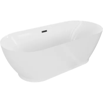 Vana Mexen Roxy volně stojící vana 180 x 85 cm, bílá, přepad černý - 51201808500-70 Volně stojící vany