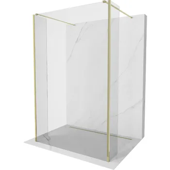 Mexen Kioto volně stojící sprchová stěna 130 x 30 x 30 cm, transparentní, zlatá - 800-130-030-222-50-00-030 Sprchové stěny