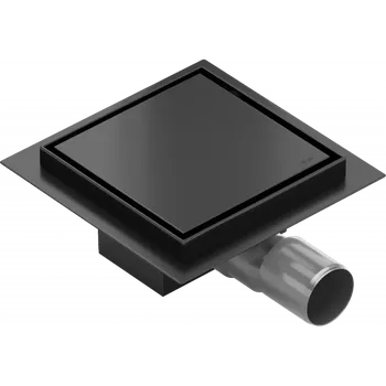 Mexen Flat-Q M13 podlahový vpust čtvercový 15 x 15 cm, černý - 1710015 Bodové odtoky do podlahy