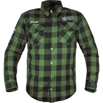 Pánský bomber moto košile BLACK HEART - Rattlesneak - Green - M