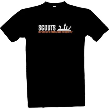 Pánská móda Tričko s potiskem Skauti-připraveni i na zombie apokalypsu pánské